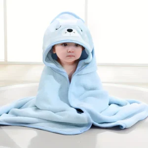 1pc Children Cartoon Bath Towel, Children Blanke, Water Absorbent, Soft And Skin-friendly Bath Towel, Christmas Halloween Thanksgiving Day Gifts BLUE PUPPY
