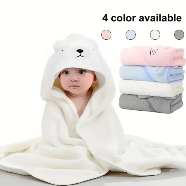 1pc Children Cartoon Bath Towel, Children Blanke, Water Absorbent, Soft And Skin-friendly Bath Towel, Christmas Halloween Thanksgiving Day Gifts BLUE PUPPY - Image 4